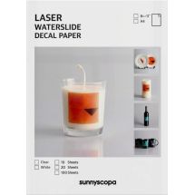 Siirtokuvakalvo Laser Waterslide Decal A4, 3 kpl, Thin 8~10um, Clear
