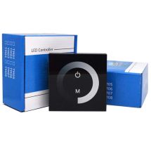 Yksivärisen 12V LED nauhan himmennin, seinäasennus, musta