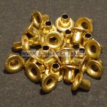 Läpivienti vintage eyelet brass 1.8 x 2.5 mm n. 50kpl