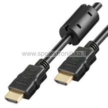 HDMI -uros / HDMI -uros kaapeli ferriiteillä musta 1.5m HDMI 1.4 HiSpeed