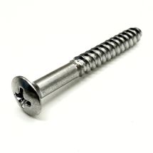 Ovaalikanta puuruuvi 4.5mm x 45mm kromi
