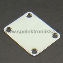 Neck mounting plate, 64 x 51mm, rectangular, chrome