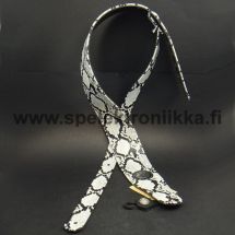Kitarahihna, guitar strap GST205WH valkoinen snake skin