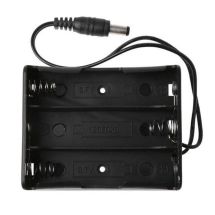 Battery holder battery compartment with 3 x 18650 DC connector at the end. Batteriefach mit 3 x 18650 DC-Anschluss am Ende