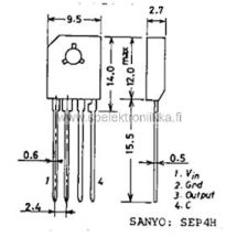 LA5005 Low Drop 5V 60mA SEP-4H kotelo