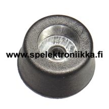 Metallivahvikkeinen laitekotelon tassu  (4kpl setti) kumia halk. n. 25 mm kork. n. 11 mm