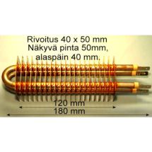 " Puhallus " / " lämmitysvastus " rivoituksella n. 2 x 1400 - 1500W - poistossa