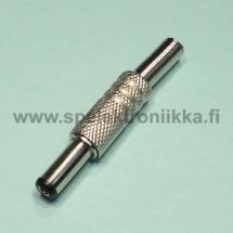 DC pistoke -liitin metallia DC plugi 2.1 mm / 5.5 mm / kärkiosa 14 mm