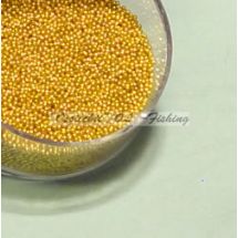 Mikrolasikuula mm. värikoukkuihin Kulta n. 0.6 - 0.9 mm n. 20g