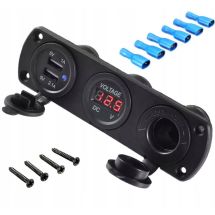 Monitoimipaneeli malli 2 veneeseen mönkijään IP44 suojaus lähdöt Tup.syt./Jännite/USBx2