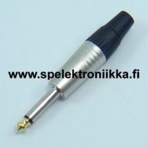 Monoplugi 6.3 mm, metallia, kartiovedonpoisto kullattu pää