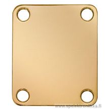 Neck mounting plate, 64,2x51mm, rectangular, gold