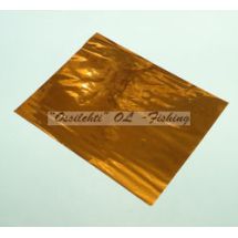 Oranssikupari metallinhohtoinen ohut muovifolio n. 180 x 220mm