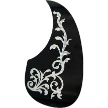 Kitaran pleksi black/hologramsilver, liimapinta, teardrop style BLKABATEAR