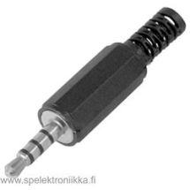 Plugi, 4 -napainen, muovi 2.5 mm, suora