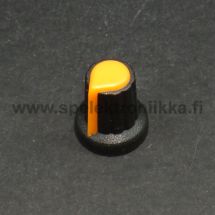 Potentiometrin nuppi 6mm akselille osoittimella "push to fit" ORANSSI