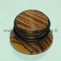 Wooden knobs for guitar pots 6mm axle "push to fit"