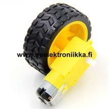 Robotti rengas ja moottori 3 - 6 V renkaan halkaisija 65 mm