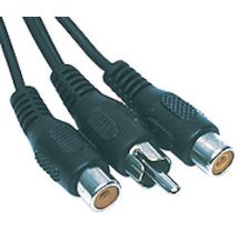 RCA adapterikaapeli 1 x uros / 2 x naaras n. 0.20m (RCA8)