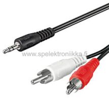 3.5mm stereoplugi / 2 X RCA uros 1.5m