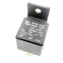 Autorele 12V / 80/60A, 1 x vaihto, abikoliittimet