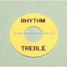 LP -tyylin kytkimen peitelevy BLUES34CM Cream musta teksti