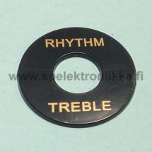 LP -tyylin kytkimen peitelevy BLUES3BK Black kulta teksti