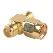 SMA T -haara 1 x SMA uros / 2 x SMA naaras kullattu