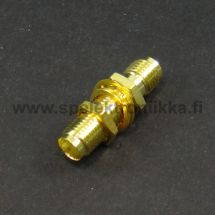 SMA female / female bushing feedthru with nut