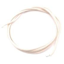 Kangaspäällinen Valkoinen monisäikeinen ESITINATTU push-back vintagejohdin 22 AWG 1m