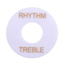 LP -mikkikytkinlevy, valkoinen, kullattu teksti