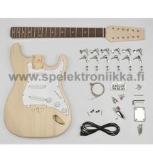 Kitara-aihio paketti, ST -tyylinen setti 12 -kielinen, tremolo, runko lehmus
