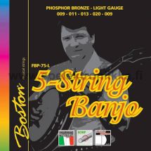 Banjon kielet 5-string banjo phosphor bronze light   009-011-013-020-009