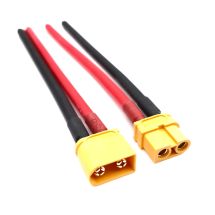 XT-60 uros-naaras pari silikonijohdoilla, 10cm, 12AWG