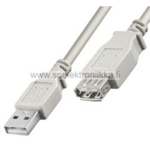 USB A uros - USB A naaras, USB 2 jatkojohto 3m