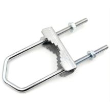 U pultti U lenkki pituus n. 165mm 50mm putkelle galvanoitu 8mm mutterit