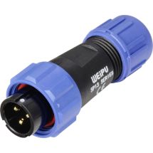 Vedenpitävä pyöröliitin IP68 13A uros 3 nap.
