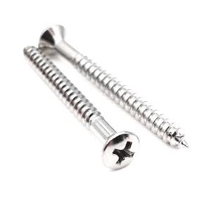 Oval base chrome screw for wood, neck screw 4245CRW