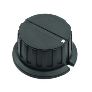 Potentiometrin nuppi, musta, bakeliitti, malli 3D