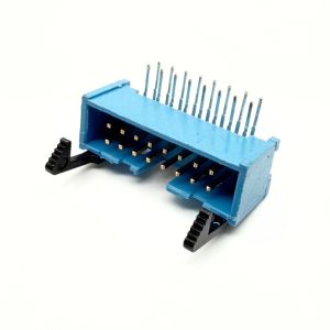 16pin (2x8) IDC-uros piirilevylle - kulma - lukolla