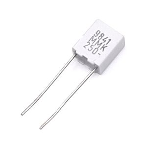 Polko polyesterikondensaattori 47 nF/250V, r. 5 mm, Evox Rifa MMK5 - valmistettu Suomessa