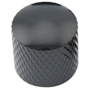 Metallinuppi 18 x 18 push to fit musta dome 6 mm akselille