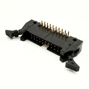 20pin (2x10) IDC-uros piirilevylle - kulma - lukolla