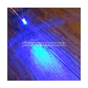 LED 3mm Superkirkas Sininen 3500 mcd 40 astetta