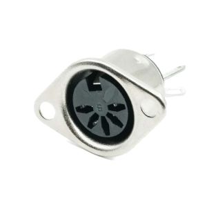 DIN jakki naaras 5-pinninen, metallinen