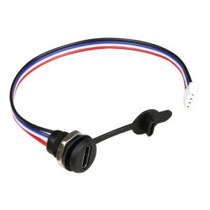 USB C naaras - paneeliasennus mutterilla