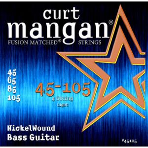 Curt Mangan 45-105 Nickel Wound 4-String Bass - Sähköbasson kielisetti