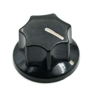 JB -tyylinen potikannuppi, musta, ruuvikiinnitteinen, bakeliitti - JBNUPSMALL