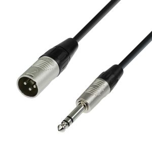 Mikrofonikaapeli REAN XLR uros - 6.3mm stereoplugi liittimillä, 3m