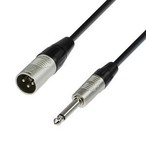 Mikrofonikaapeli REAN XLR uros - 6.3mm monoplugi liittimillä, 3m